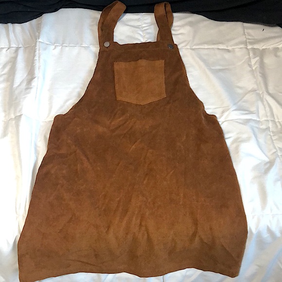 Dresses & Skirts - COPY - Brown corduroy overall dress size XL